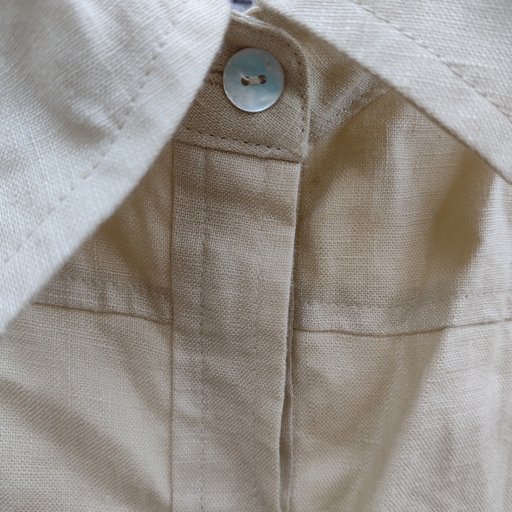 Edward Irish linen sleeveless blouse size L - Picture 5 of 10